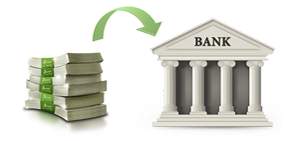 Deposit into a bank account of our business.